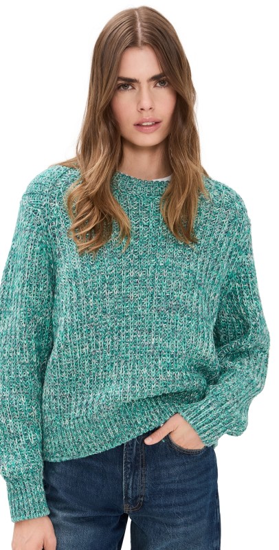Closed Cropped Crew Neck Meadow Green