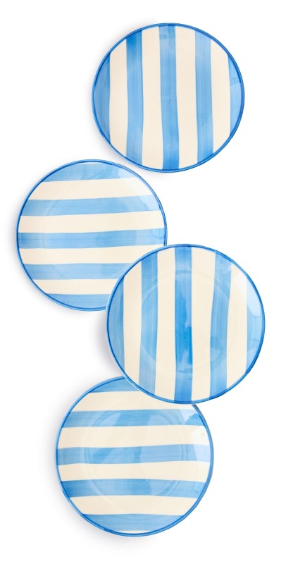 Zafferano Lido Dessert Plate Set of 4 Light Blu