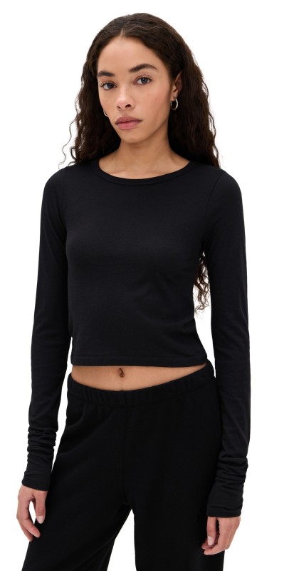 Éterne Long Sleeve Baby Tee Black