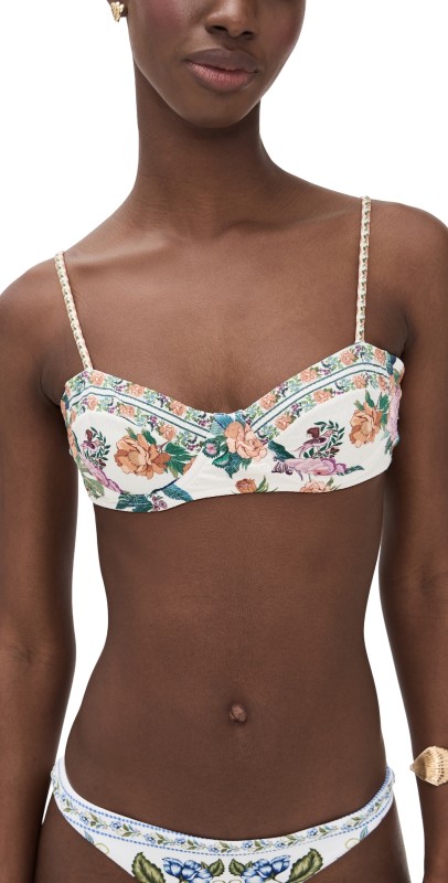 FARM Rio Sweet Bloom Underwire Bikini Top Sweet Bloom Bouquet Off-White