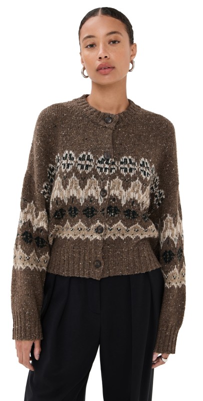 Altuzarra Cammie Sweater Oak Moss Fairisle