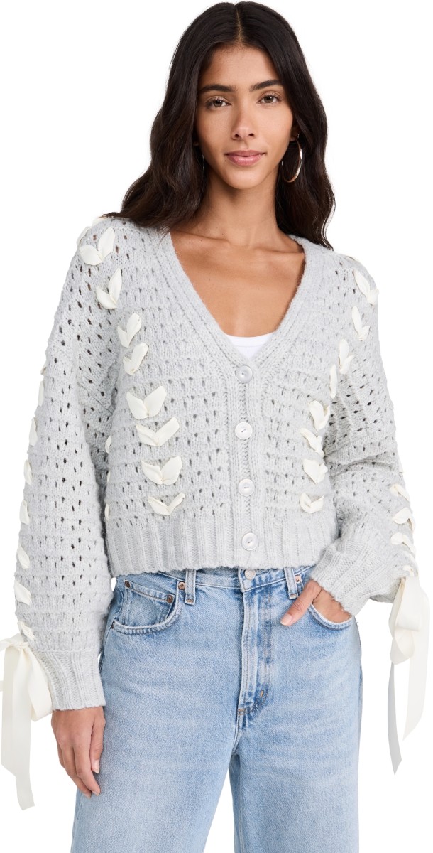 For Love & Lemons Laurel Cardigan Grey