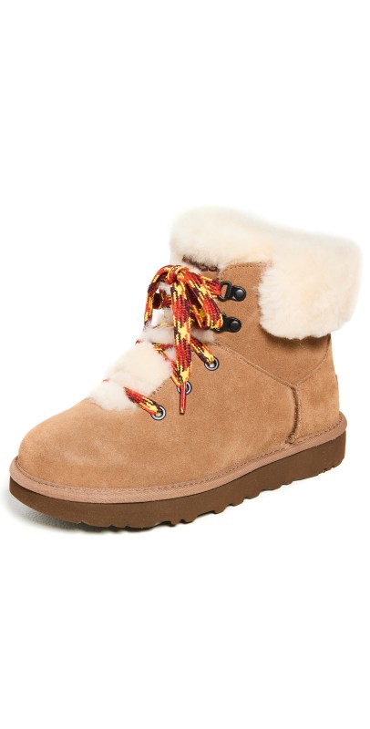UGG Classic Mini Alpine Lace Boots Chestnut