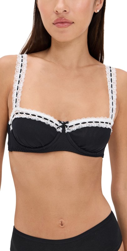 Free People So Sweet Balconette Under Bra Black Combo
