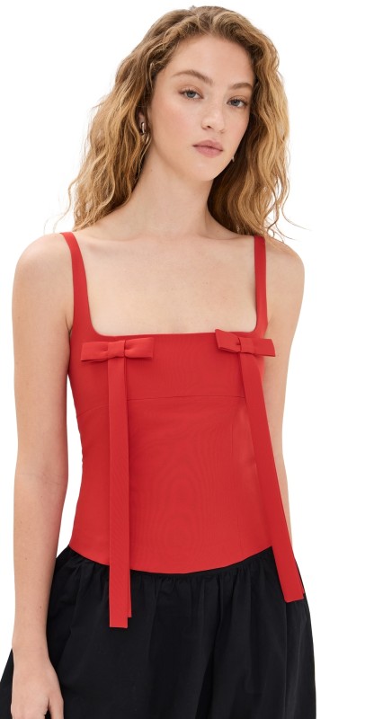 Sandy Liang Teacup Tank Red