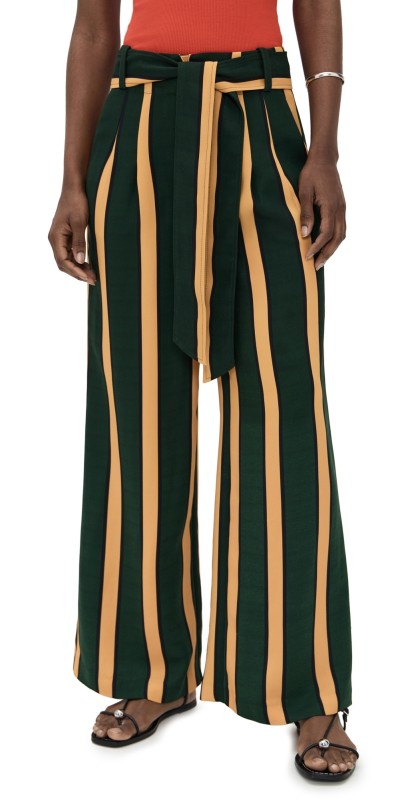 SIMONMILLER Alto Crepe Pants Fern/Mustard Stripe