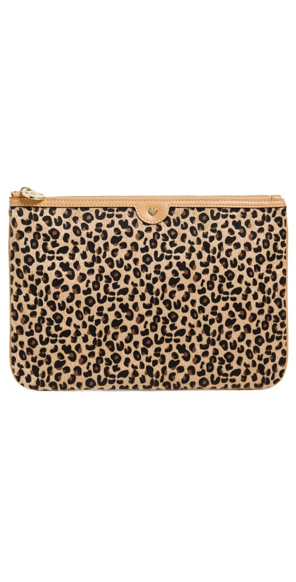 Stoney Clover Lane Oversized Flat Pouch Leopard