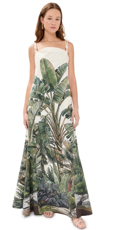 Andres Otalora Coracao Dress Green Caribe