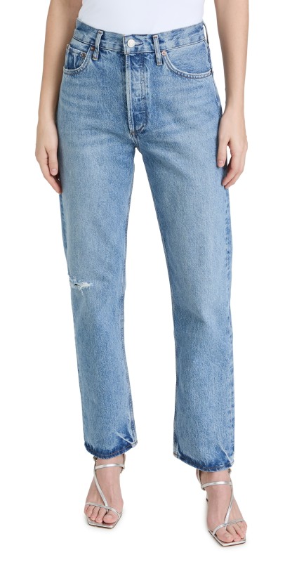 AGOLDE 90s Pinch Waist High Rise Straight Jeans Abstract
