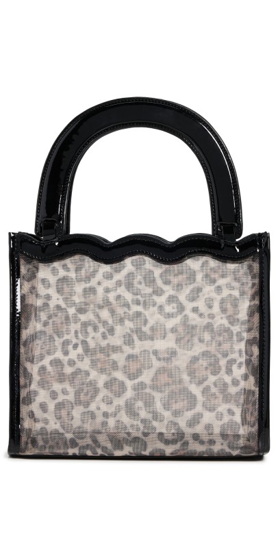Reformation Emma Mini Bag Leopard Mesh
