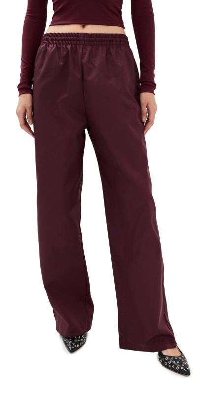 WARDROBE. NYC Wide Leg Utility Pants Oxblood