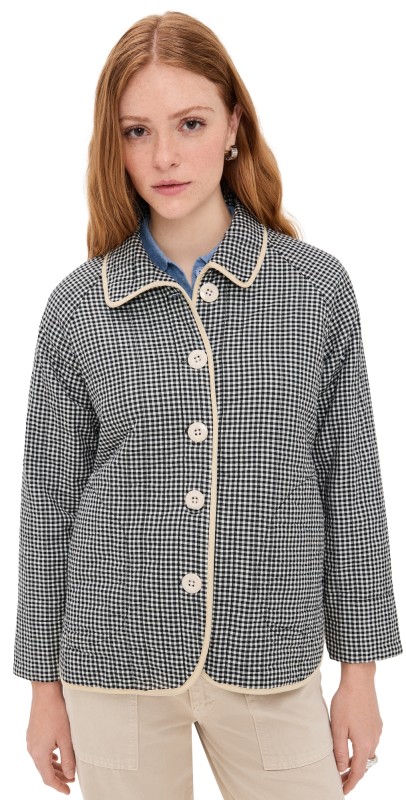Birds of Paradis Ginny Quilted Jacket Onyx Check