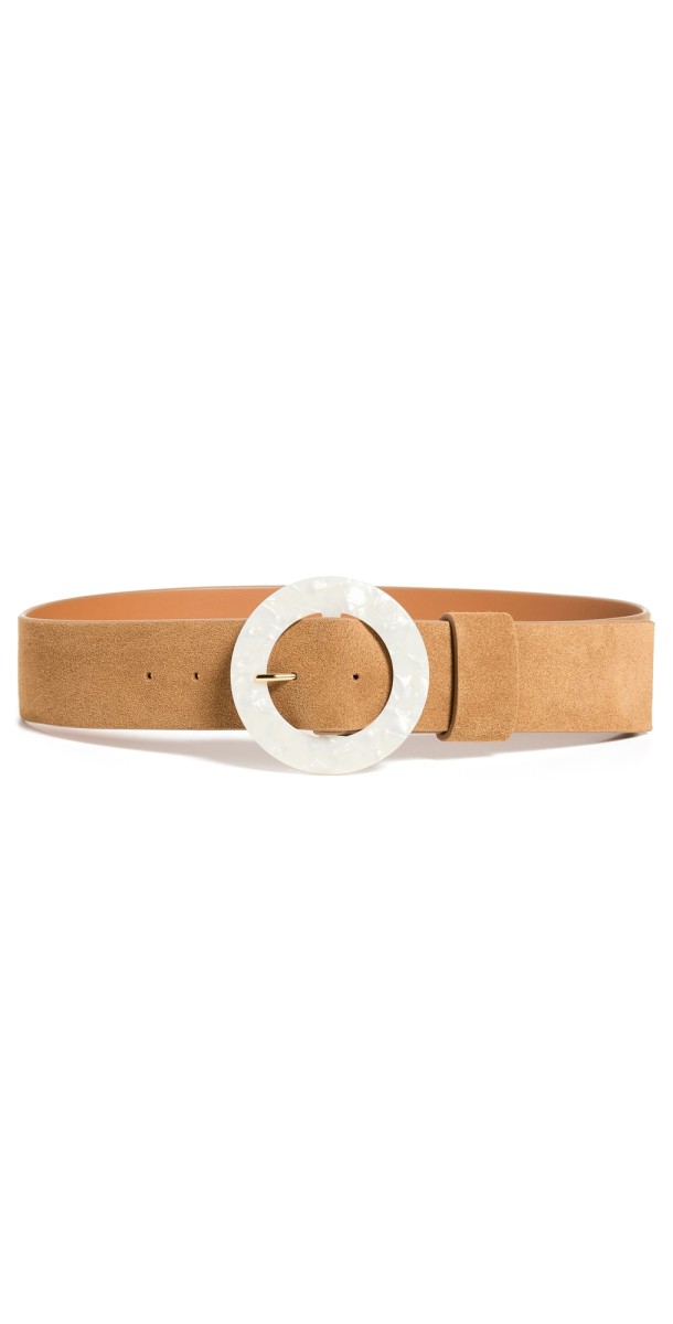 Lizzie Fortunato Louise Belt In Camel Suede Camel