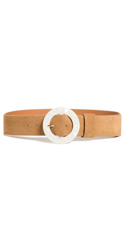 Lizzie Fortunato Louise Belt In Camel Suede Camel