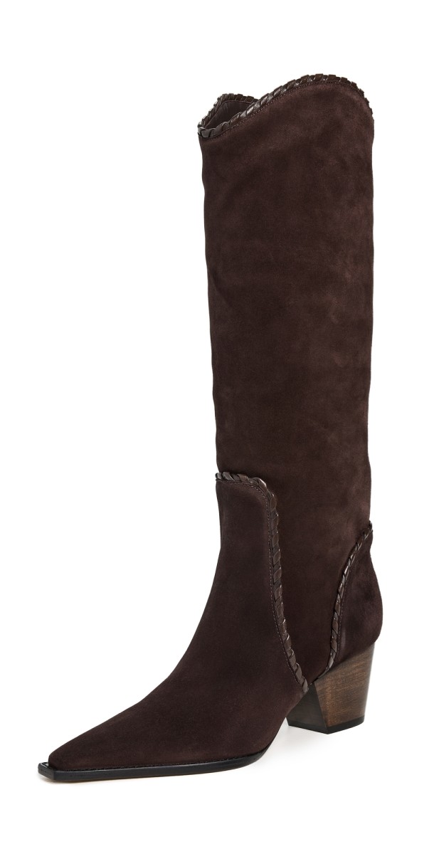 Alexandre Birman Victoria Saddle Boots Dark Brown