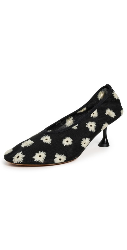 Proenza Schouler Tee Embroidered Pumps Black/Resin