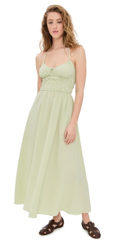 Solid & Striped Gingham Dress Matcha