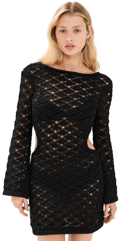 Cult Gaia Liam Knit Coverup Black