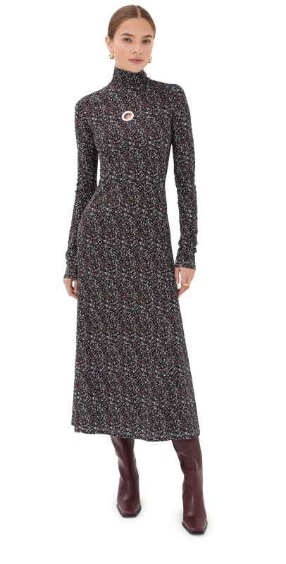 rabanne Robe Dress Black/Blue/Red