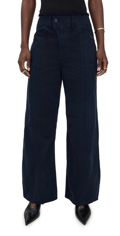 Veronica Beard Jean Leticia Barrel Leg Jeans Navy