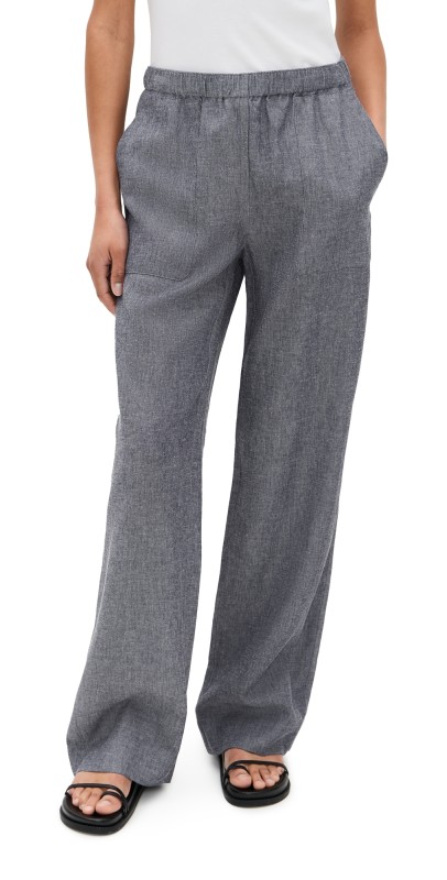 Vince Mid Rise Casual Pull On Pants Mid Indigo