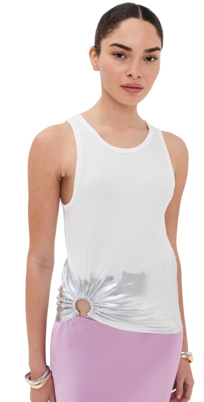 rabanne Tee Shirt White / Silver