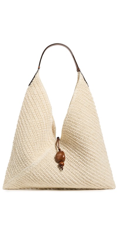 Hunting Season Medium Origami Tote Natural White/Cognac