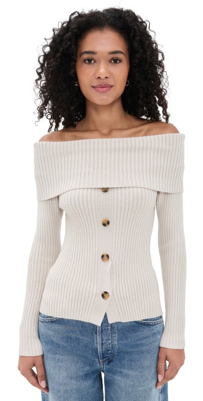 BLANKNYC In the Clear Sweater Cream
