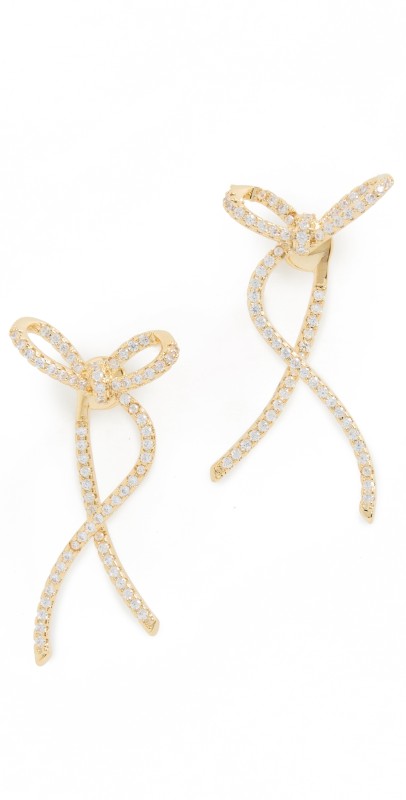 SHASHI Caroline Bow Earrings Gold
