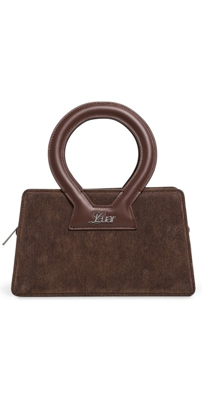 LUAR Ana Small Bag Brown Denim Enzym