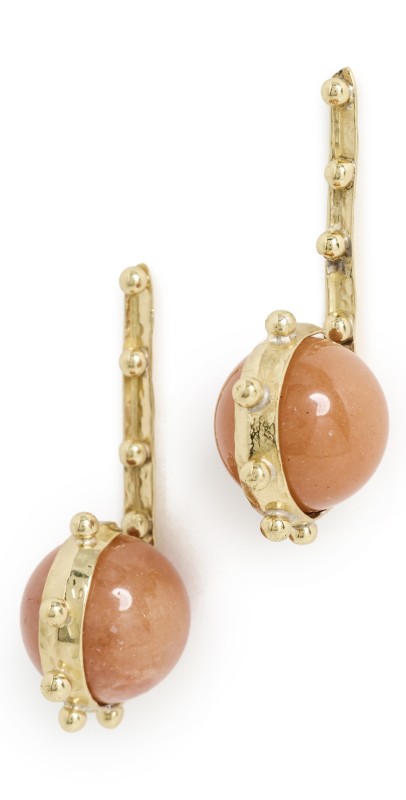 Ulla Johnson Ismene Geo Drop Earrings Pink Aventur