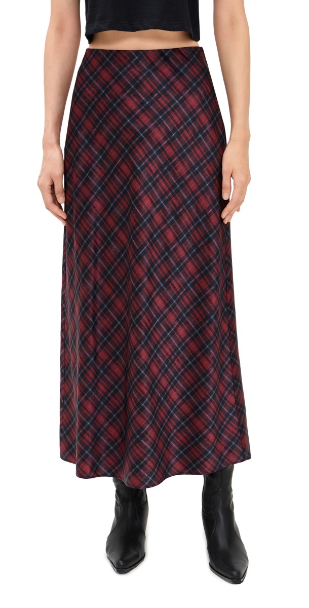 CAMI NYC Aviva Maxi Skirt Tartan