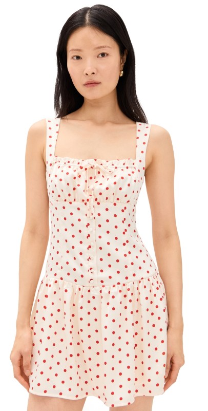 Runaway the Label Santori Mini Dress Red Polka