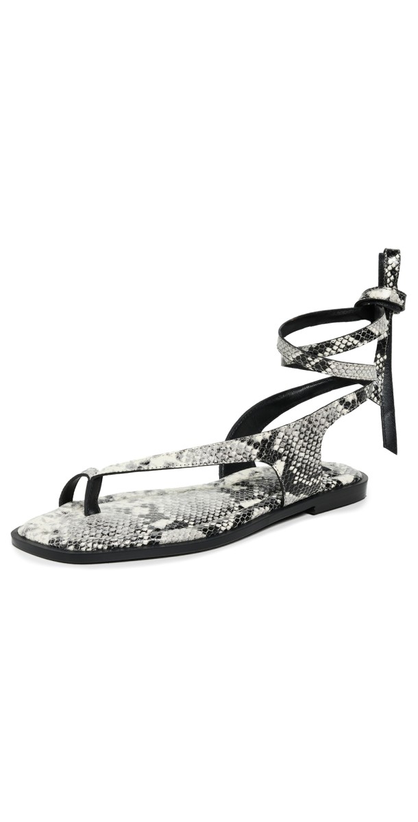 A. EMERY Heidi Sandals Eggshell Snake