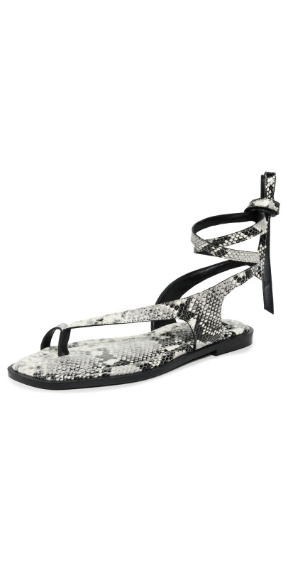 A. EMERY Heidi Sandals Eggshell Snake