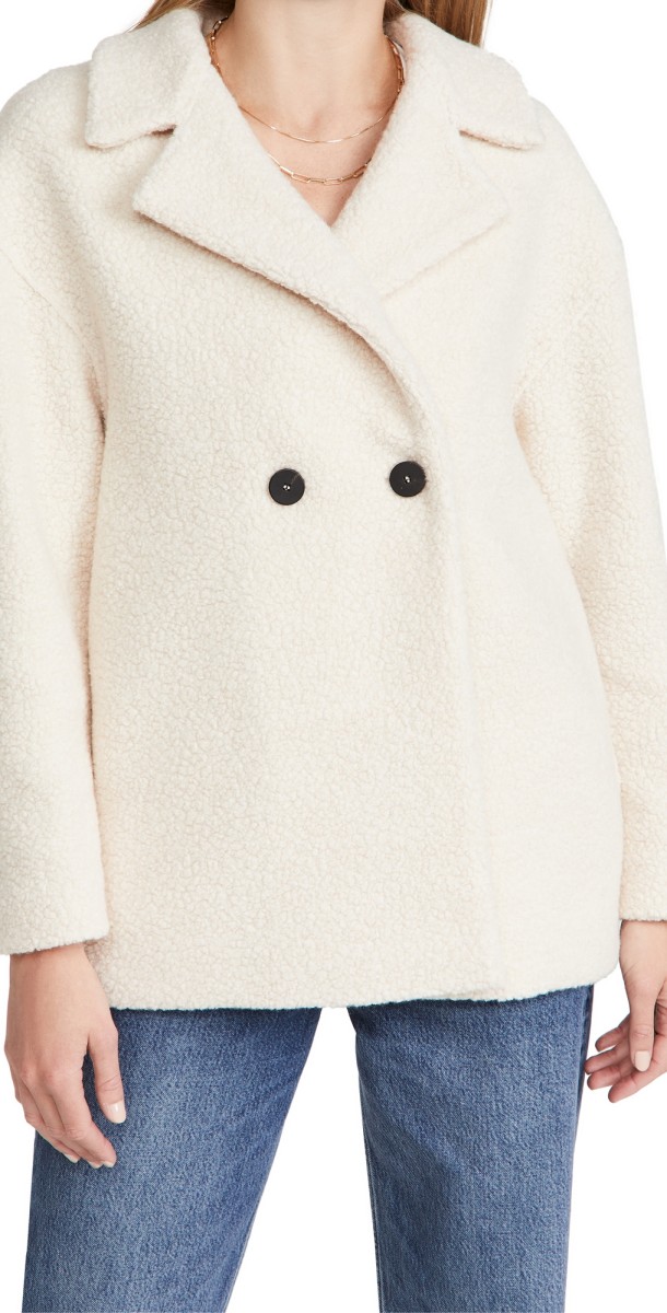 Harris Wharf London Women Dropped Shoulder D. B. Jacket Ecru
