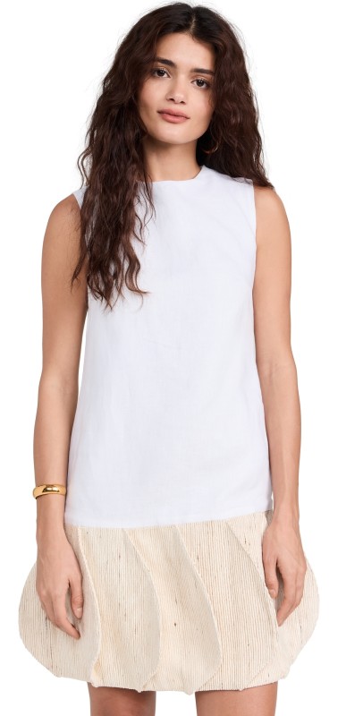 Maylé Vásquez Olivo Dress Natural White Combo
