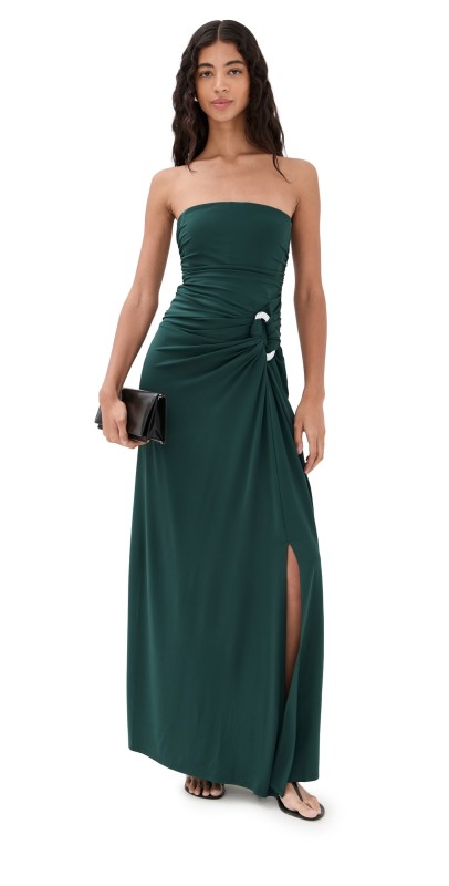 SIMKHAI Emma Bustier Gown Emerald