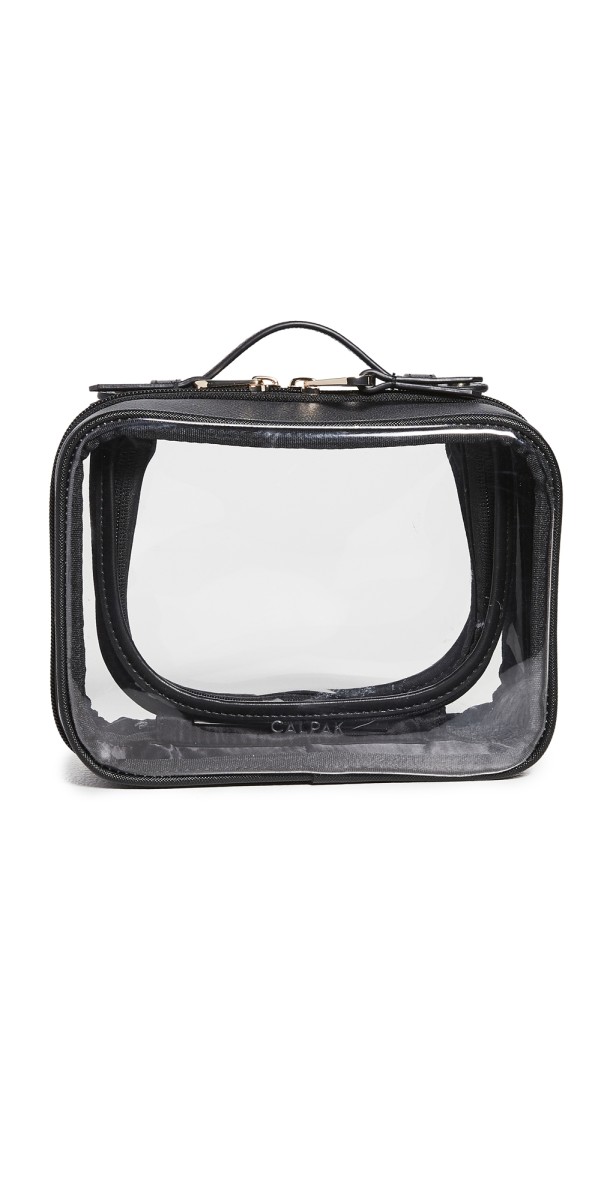 CALPAK Mini Clear Cosmetic Case Caramel