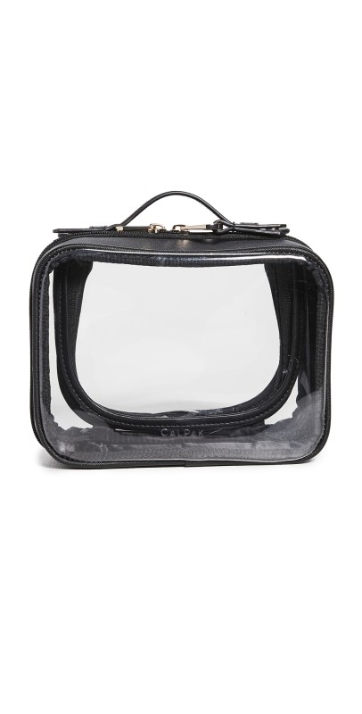 CALPAK Mini Clear Cosmetic Case Caramel