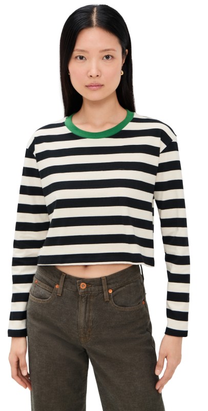 State & Lake Cricket Striped Tee Black/Ivory