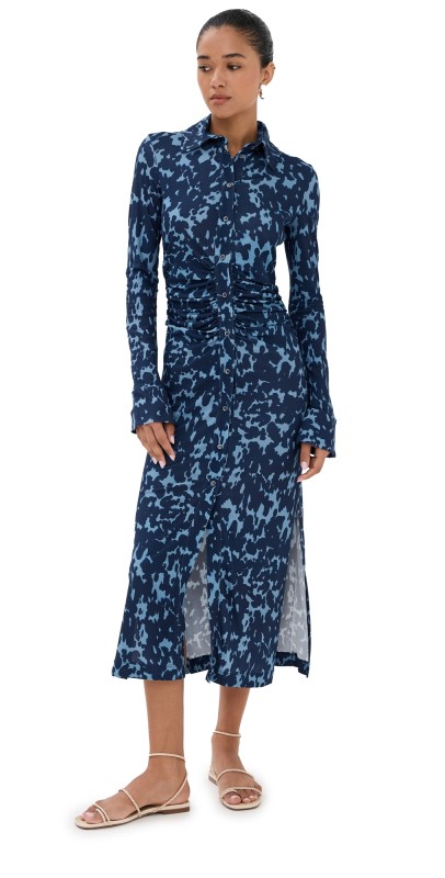 Altuzarra Claudia Dress Ash Blue Tortoise