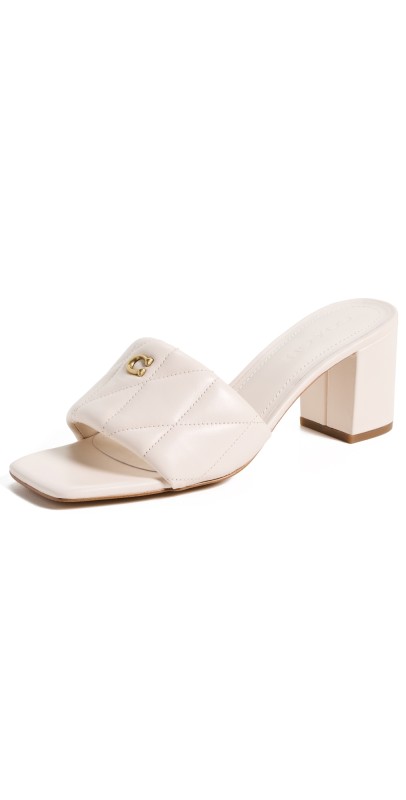 Coach Holly Block Heels Chalk
