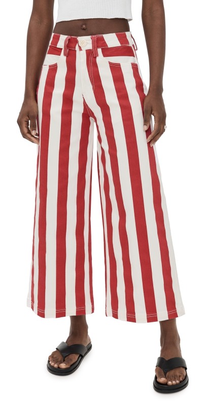 English Factory Bold Stripe Jeans Red/White