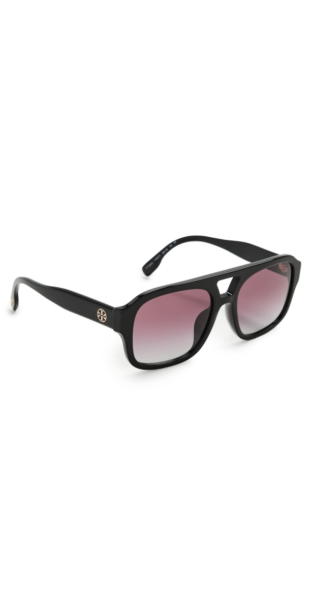 Tory Burch TY7224U Pilot Sunglasses Black