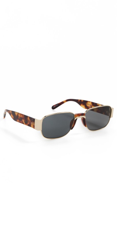 Dries Van Noten Aviator Sunglasses Yellow Gold/Tortoiseshell/Grey