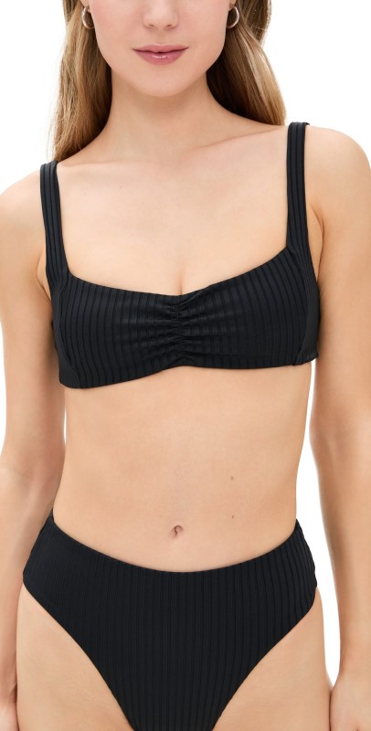 LSPACE Effie Bikini Top Black