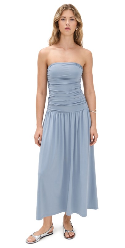 NIA Santal Dress Slate Blue