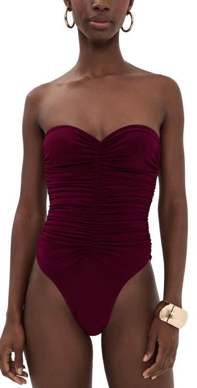Norma Kamali Slinky Marissa One Piece Plum