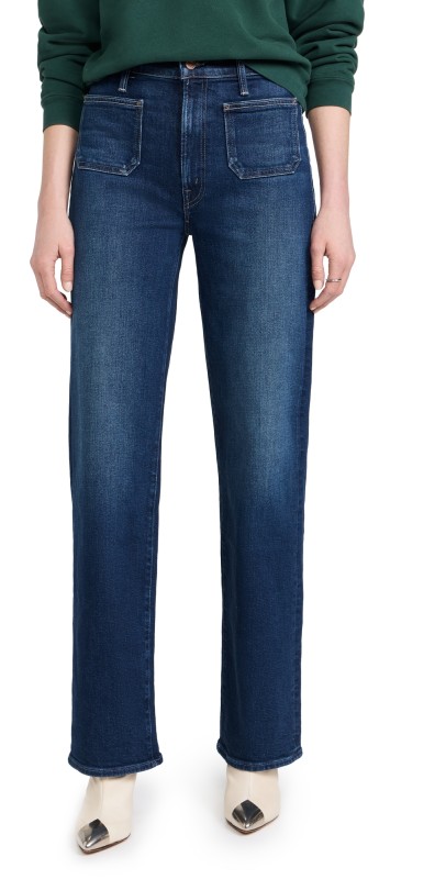 MOTHER Patch Pocket Rambler Zip Sneak Jeans These Boots Are Made For Walking